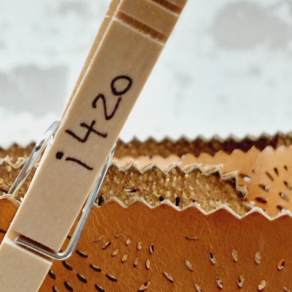 UGG Thames Tan Brown Leather Almond Toe Fold Over Lasercut Heeled Boots i420 - Picture 12 of 12